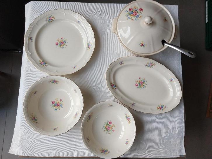 Brokant eetservies - Mitterteich Bavaria - Vintage - 12p, Antiek en Kunst, Antiek | Servies compleet, Ophalen