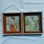 Vintage 2 prenten achter glas  Victoriaanse dames Strevens, Huis en Inrichting, Woonaccessoires | Lijsten, Ophalen of Verzenden