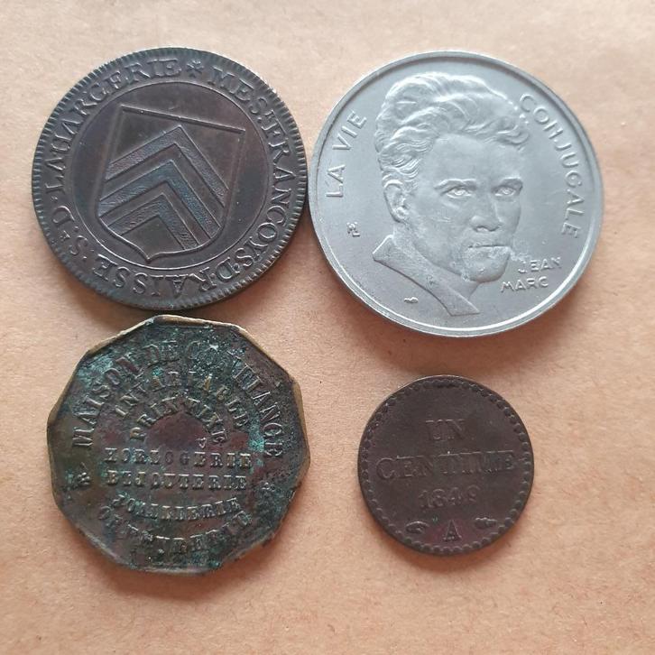 Lot Franse munten & medailles – 19e & 20e eeuw, Postzegels en Munten, Munten | Europa | Niet-Euromunten, Setje, Frankrijk, Ophalen