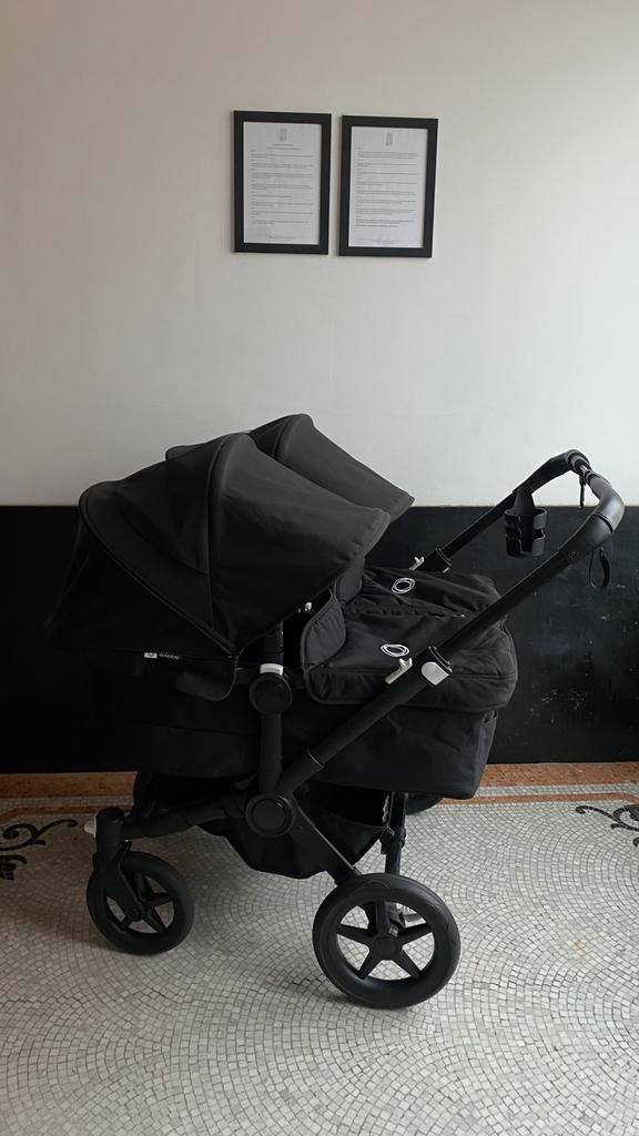 Bugaboo Donkey 5 Twin kinderwagen - compleet - zwart, Kinderen en Baby's, Kinderwagens en Combinaties, Kinderwagen, Bugaboo, Ophalen