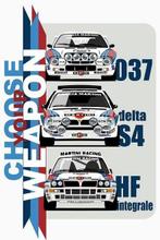 Panneau en métal Lancia Delta Integrale Martini - vintage, Collections, Enlèvement ou Envoi, Comme neuf, Panneau publicitaire