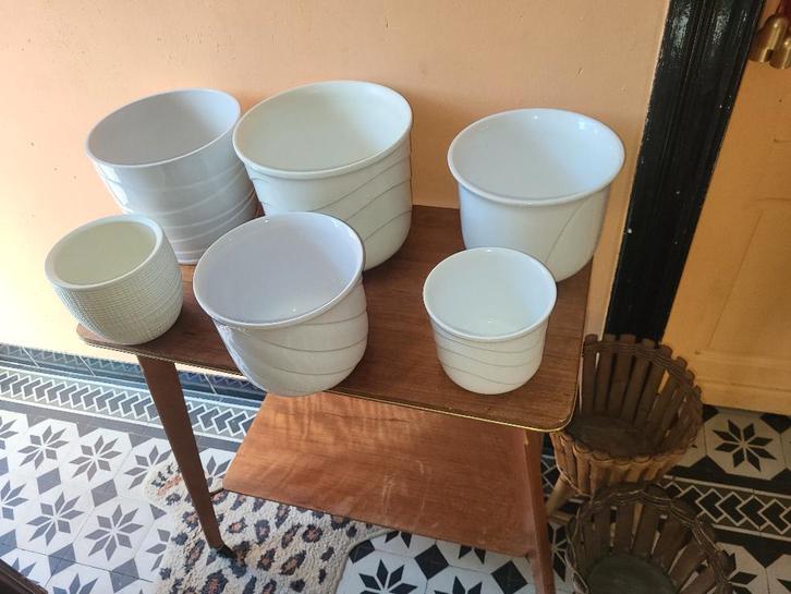 Vintage W. Germany bloempotten, Antiek en Kunst, Curiosa en Brocante, Ophalen of Verzenden