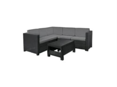 Keter Provence Loungeset grafiet, Tuin en Terras, Tuinsets en Loungesets, Nieuw, Loungeset, Kunststof, 5 zitplaatsen, Bank, Bijzettafel