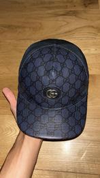 Gucci blauwe pet van GG Supreme van canvas, Ophalen of Verzenden, Zo goed als nieuw, Pet