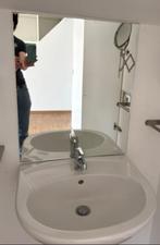 Lavabo + spiegel + kraan, Ophalen, Gebruikt, Wasbak of Wastafel