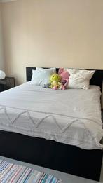 Ikea bedframe met laden als nieuw, 180x200cm, Huis en Inrichting, Slaapkamer | Bedden, Ophalen, Overige materialen, Zwart, Tweepersoons