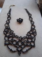Halsketting en ring met swarovski parels handgemaakt, Ophalen of Verzenden