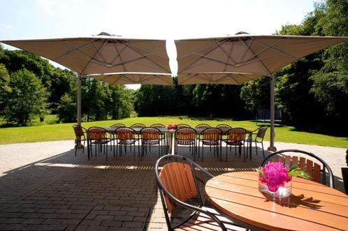 PARASOL PROSTOR P6 Duo XL 3.00X3.00m - 2 stuks., Tuin en Terras, Parasols, Gebruikt, Stokparasol, Meer dan 4 meter, Verstelbaar