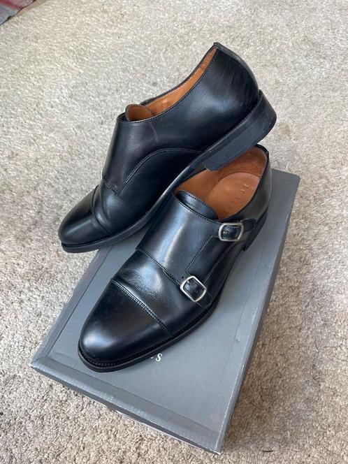 Chaussures noires en cuir à boucles Scalpers – Pointure 42, Kleding | Heren, Schoenen, Gedragen, Ophalen of Verzenden