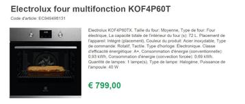 Four multifonction Electrolux KOF4P60TX A+ SurroundCook beschikbaar voor biedingen