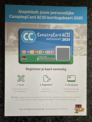ACSI CampingCard beschikbaar voor biedingen