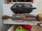 Afrikaans beeld en masker, Antiek en Kunst, Kunst | Beelden en Houtsnijwerken, Ophalen