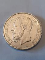 5 frank zilver leopold 2 van 1870 zogoed als  FDC kwaliteit, Zilver, Ophalen of Verzenden, Losse munt, Zilver