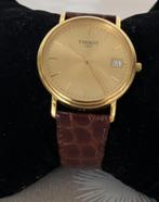 Tissot horloge heren goudtoon met lederen band, Handtassen en Accessoires, Horloges | Heren, Overige merken, Staal, Polshorloge