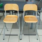 2 chaises de bar robustes et pliables, Métal, 60 à 90 cm, Enlèvement, Avec repose-pieds