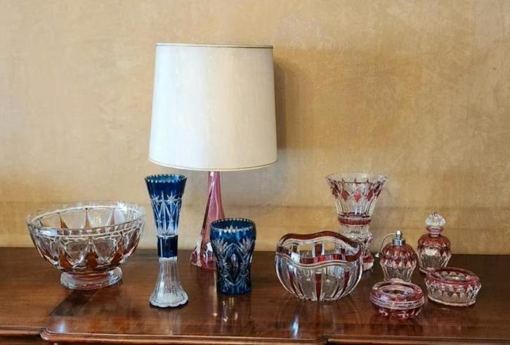 Mooie set Val St.Lambert kristal - 11 stuks, Antiek en Kunst, Antiek | Glaswerk en Kristal, Ophalen