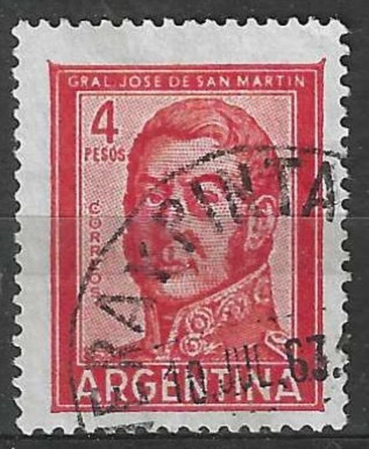 Argentinie 1959/1962 - Yvert 605A - Jose de San Martin (ST), Postzegels en Munten, Postzegels | Amerika, Gestempeld, Verzenden
