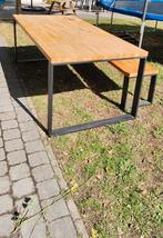 Eiken eettafel + zitbank, Huis en Inrichting, Ophalen, Zo goed als nieuw