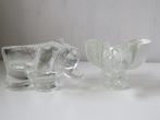 Vintage glazen asbak pijphouder olifant zeldzaam model, Ophalen of Verzenden