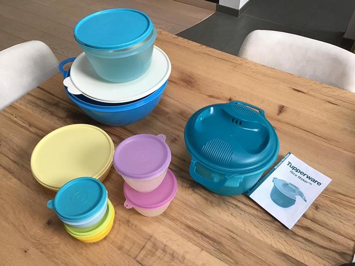 Rice Maker Micro onde TUPPERWARE, Huis en Inrichting, Keuken | Tupperware, Gebruikt, Bak of Kom, Blauw, Ophalen