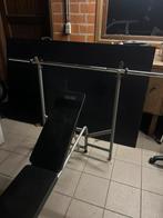 Fitness bank met baar, Sport en Fitness, Ophalen, Zo goed als nieuw