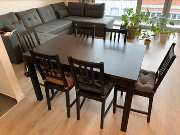 Table et chaises IKEA EKEDALEN brun foncé 
