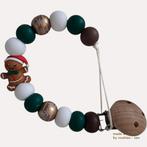 noekies Kerst speenkoord peperkoekmannetje groen bruin goud, Kinderen en Baby's, Verzenden, Nieuw, Overige typen