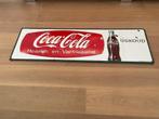 Oud groot emaille reclamebord coca cola, Ophalen, Gebruikt, Reclamebord