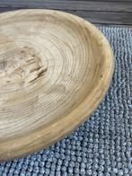Rustieke Houten Schaal Ø39 cm – Handgemaakt Boho Decoratie, Gebruikt, Schaal, Rond, Ophalen of Verzenden