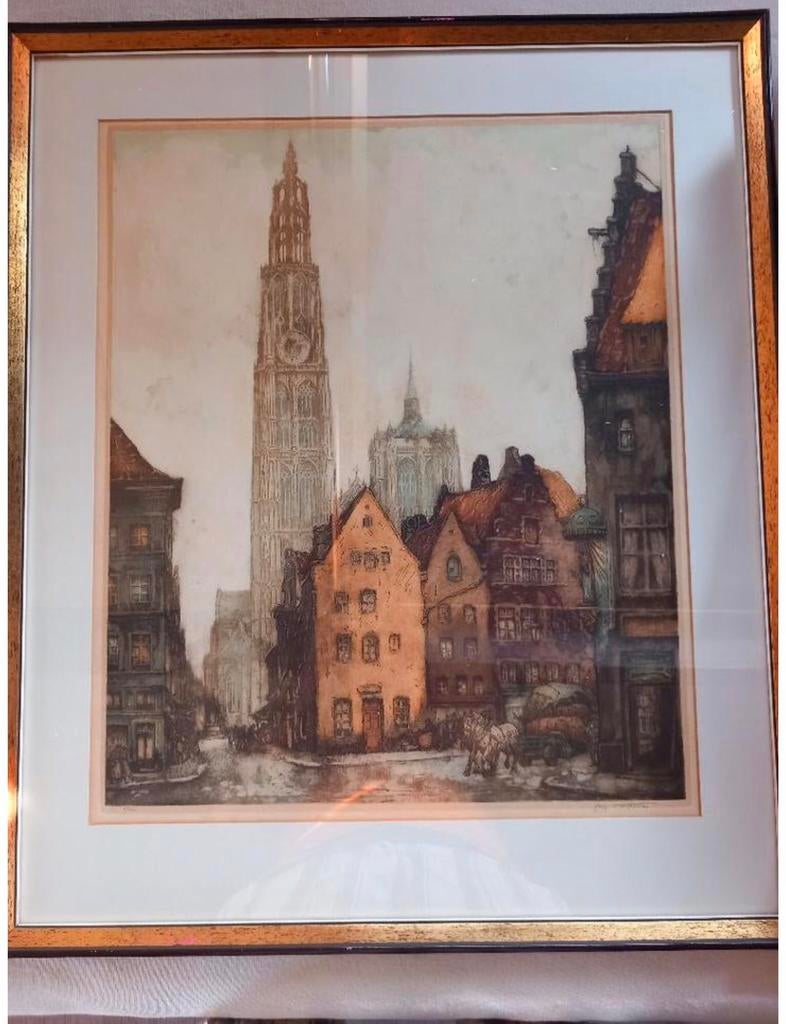 Grote kleurets, Antwerpse Kathadraal, Alfred van Neste, Antiek en Kunst, Kunst | Schilderijen | Klassiek, Ophalen