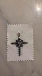 Prachtig antiek diamanten kruishanger met 18k achterkant!, Ophalen of Verzenden, Zilver