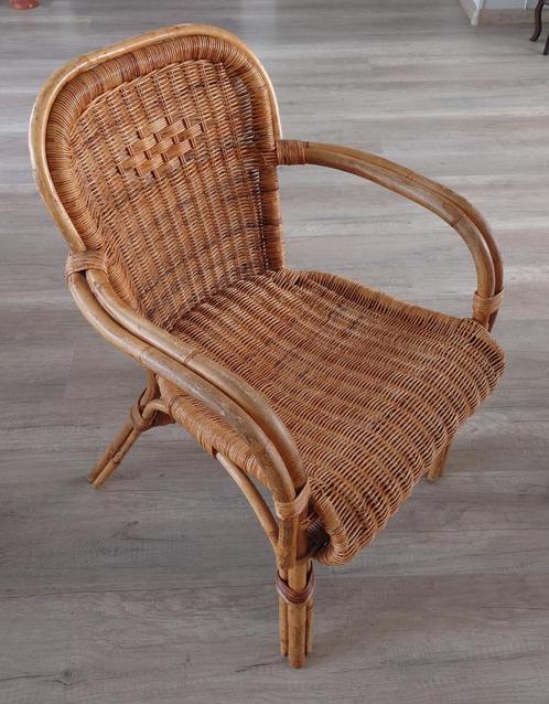 Rotan Rieten stoel, Huis en Inrichting, Stoelen, Gebruikt, Eén, Riet of Rotan, Bruin, Ophalen