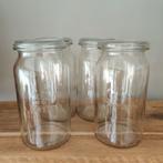 vintage inmaakpotten met deksel canning jars 2 liter H24 cm, Ophalen of Verzenden