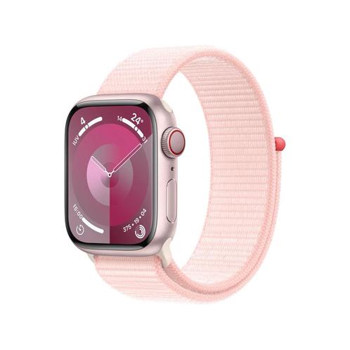Apple Watch Series 9 (in garantie) GPS & Cellular 41 mm roze, Handtassen en Accessoires, Smartwatches, Gebruikt, iOS, Roze, GPS