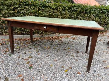 Table ancienne en bois avec plateau en marbre, Antiquités & Art, Enlèvement