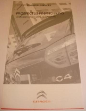 Citroën Financiering 2009 Brochure Catalogue Prospekt beschikbaar voor biedingen