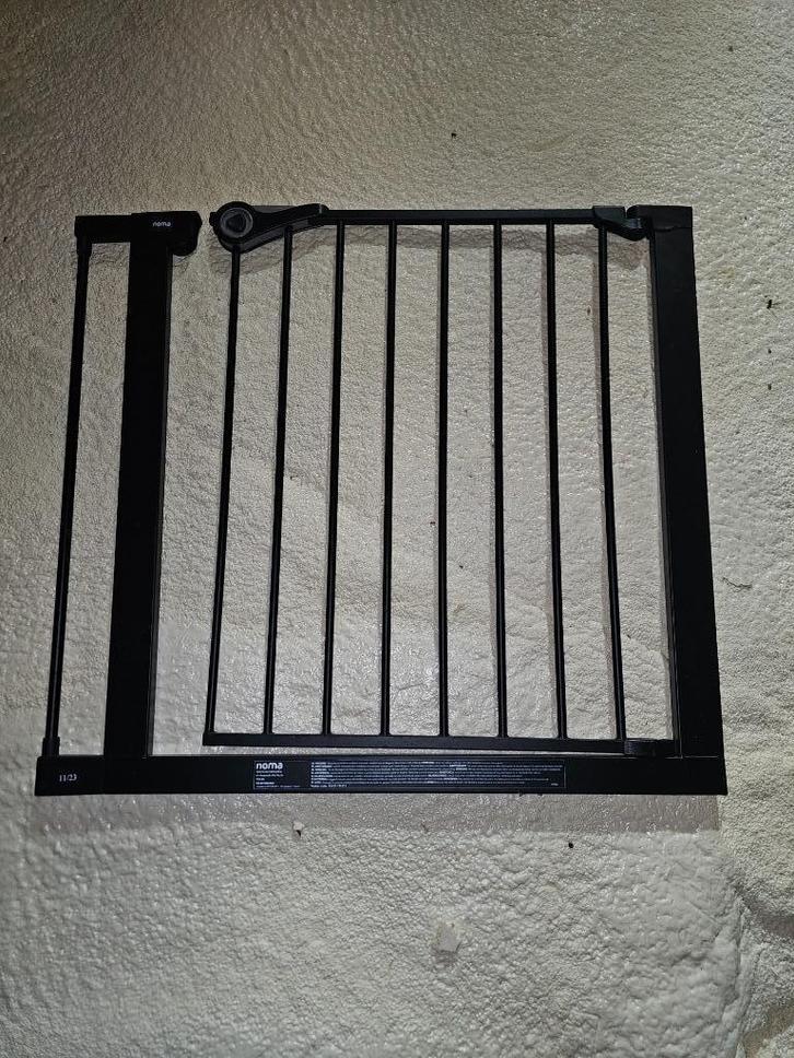 5 x Traphekje zwart 75 t/m 82 cm 5 stuks (+verlengstuk 7cm), Kinderen en Baby's, Traphekjes, Zo goed als nieuw, Klemhekje, Metaal of IJzer