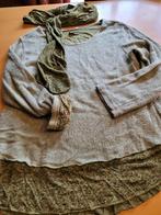 groene pull met sjaal, Kleding | Dames, Truien en Vesten, Ophalen of Verzenden, Zo goed als nieuw, Maat 42/44 (L), Groen