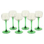 Set Van 6 Vintage Luminarc Vins Moselle Wijnglazen Groen, Verzamelen, Glas en Drinkglazen, Ophalen of Verzenden, Gebruikt, Overige typen