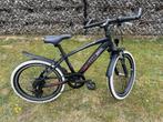 BNB sporty bike 20” zwart met rode accenten (white walls), Ophalen, Zo goed als nieuw, Versnellingen
