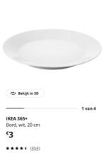 4x IKEA 365+ bordjes 20cm, Uni, Assiettes(s), Comme neuf, Enlèvement