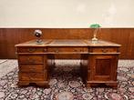 Klassiek Engels Chesterfield Bureau Partnerdesk, Antiek en Kunst, Ophalen of Verzenden