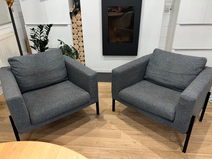 2 Fauteuils 1 place, Maison & Meubles, Canapés | Salons, Comme neuf, Métal, Tissus, Enlèvement