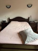 Complete slaapkamer, Huis en Inrichting, Slaapkamer | Complete slaapkamers, Ophalen, Gebruikt, Tweepersoons, Antiek-klassiek  - donker massief eikenhout