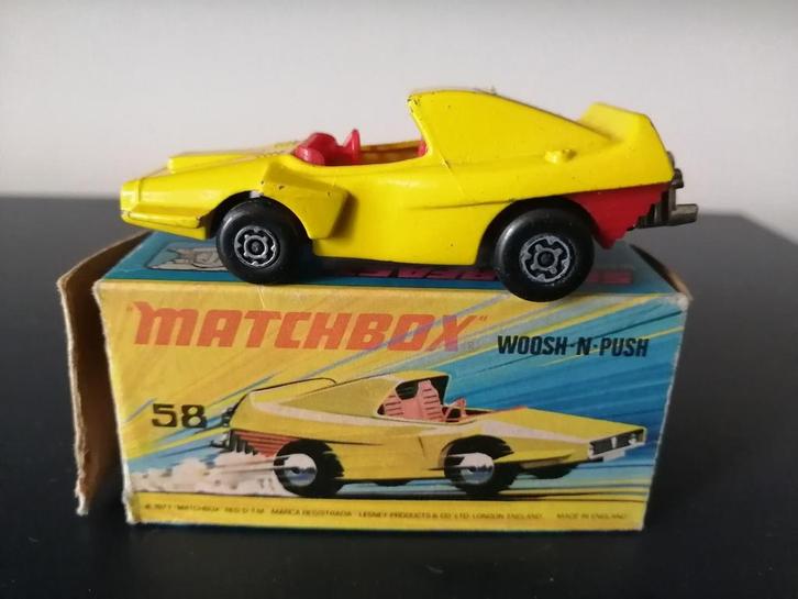Lesney Matchbox Superfast #58 Woosh N Push in doosje, Hobby en Vrije tijd, Modelauto's | Overige schalen, Zo goed als nieuw, Ophalen of Verzenden
