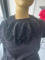 grote zwarte ketting, Handtassen en Accessoires, Kettingen, Ophalen of Verzenden, Zo goed als nieuw, Zwart, Overige materialen