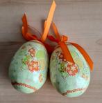 Paasdecoratie : 2 eitjes met bloemen, Ophalen of Verzenden, Zo goed als nieuw