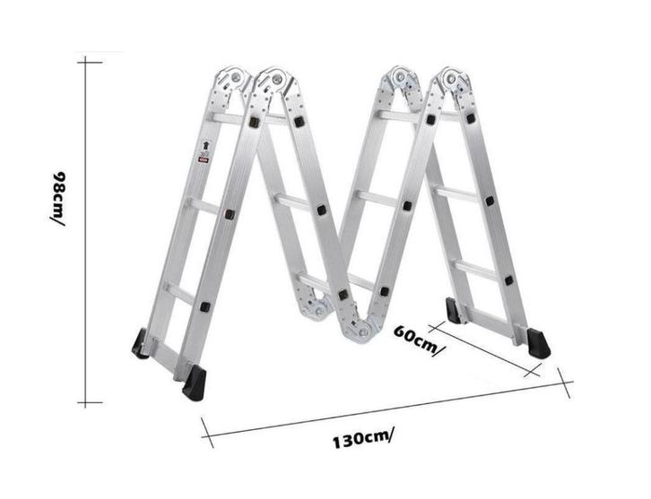 Nouvelle Echelle Pliant 4 x 5 Marches, 5.7 Mètres, Doe-het-zelf en Bouw, Ladders en Trappen, Nieuw, Ladder, 4 meter of meer, Opvouwbaar of Inschuifbaar