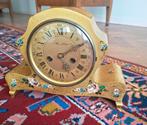 Horloge de cheminée,dorée,  vintage en bois chiffres romain, Ophalen of Verzenden