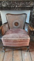 Fauteuil acajou velours et cannage Louis Philippe, Enlèvement